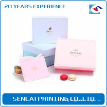 Sencai Rainbow Of Colors packaging Macaroon box with gold foil stamping logo